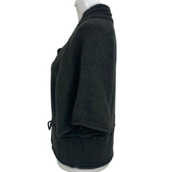 Zoe D Women's Gray Cowl‎ Neck Tie Waist Button Down Business Casual Sweater M/38 - Picture 6 of 9